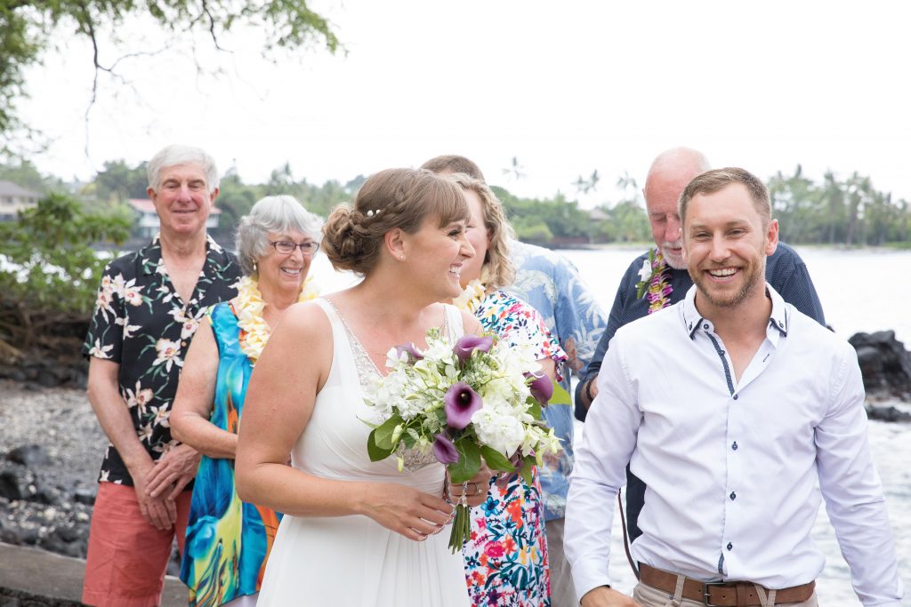 Kealakekua Bay Wedding Venue laugh