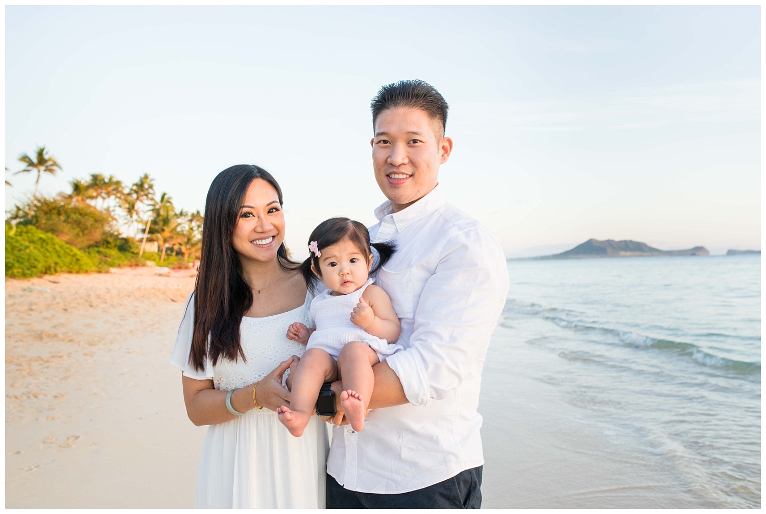 lanikai beach family portraits sea and reef photography