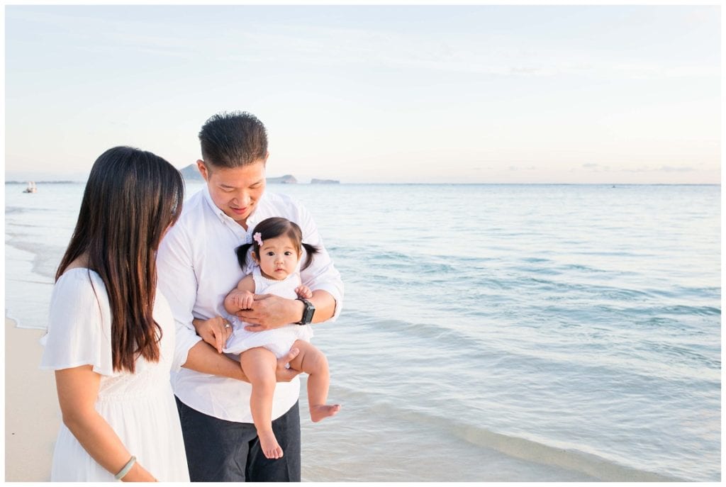 lanikai beach family portraits sea and reef photography