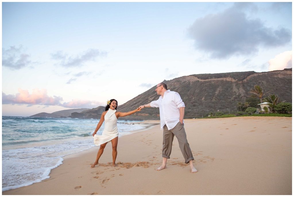 Sandy Beach Engagement Session sky and reef photography