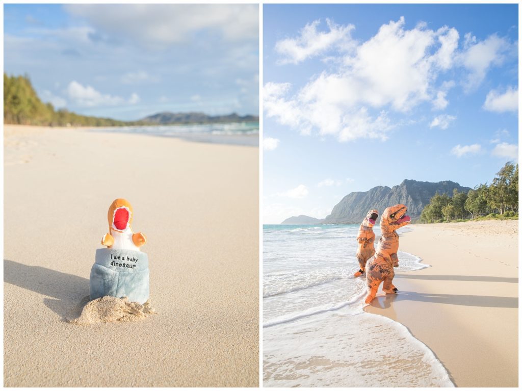 Waimanalo Beach family portraits sky and reef photography