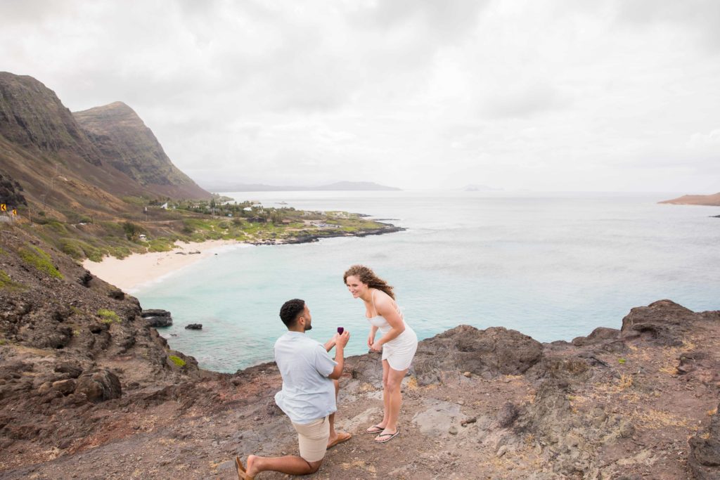 proposal at makapuu lookout oahu