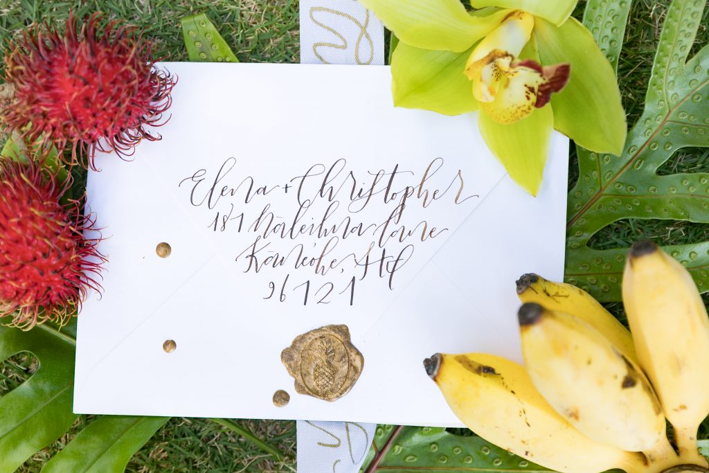 calligraphy envelope with seal