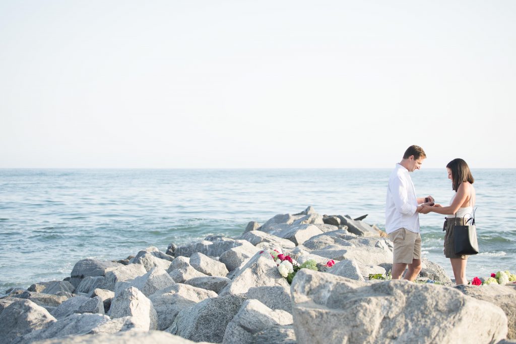 malibu proposal on the rocks beachfront