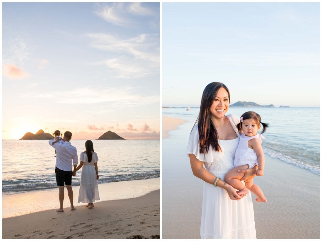 lanikai beach family portraits sea and reef photography