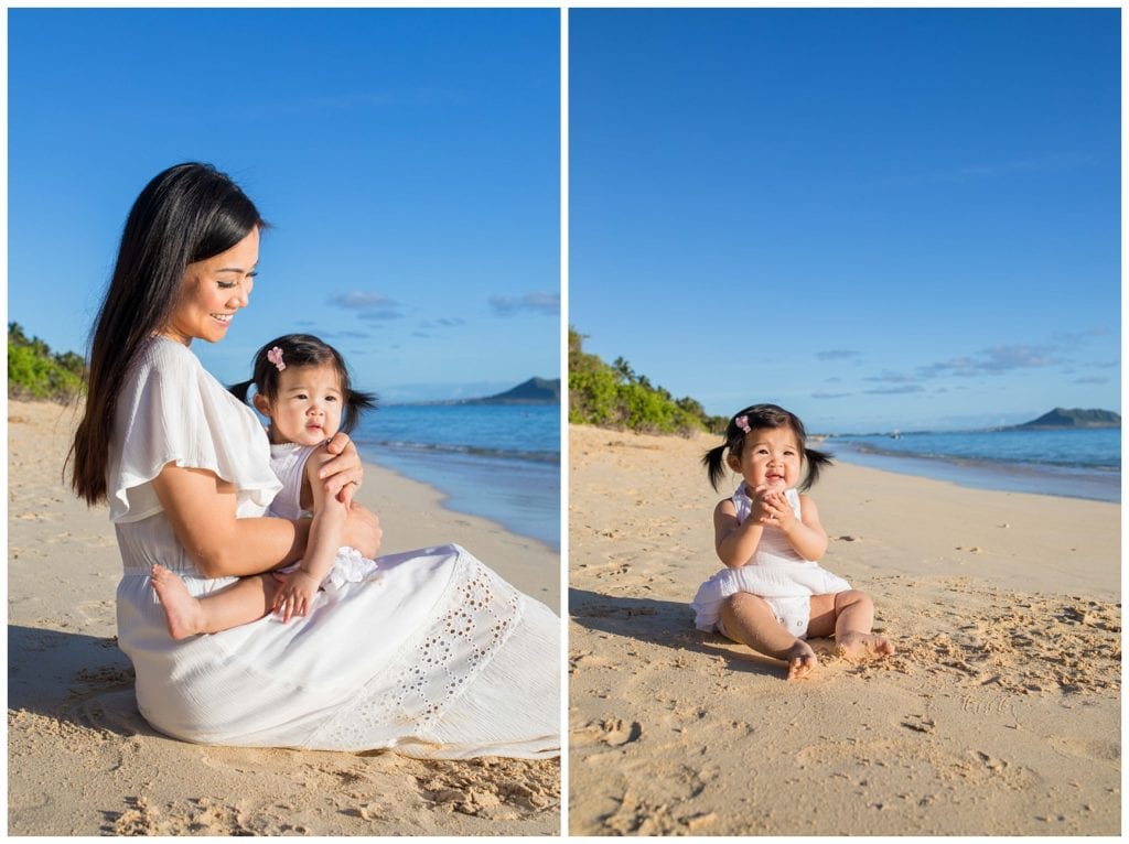 lanikai beach family portraits sea and reef photography