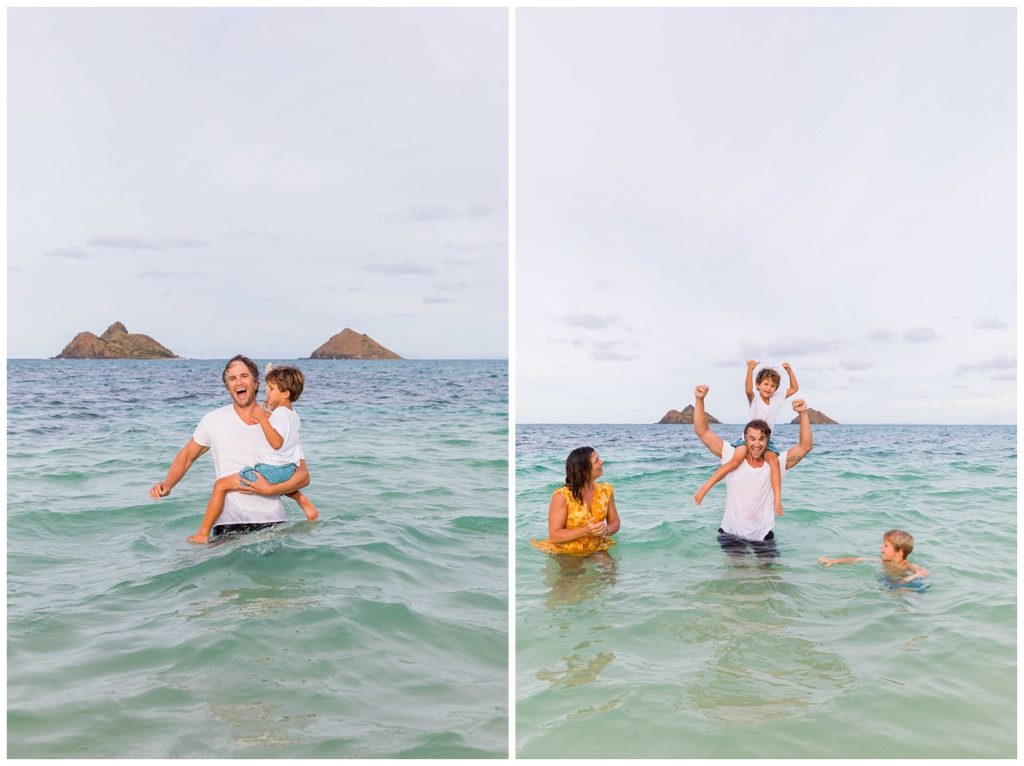  Lanikai Beach family portraits sky and reef photography